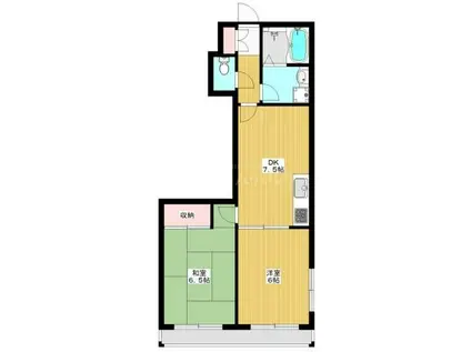 ファミール野本(2DK/2階)の間取り写真