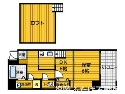 ECONO・TELESTATION I(1DK/6階)の間取り写真