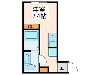 FIORE(ワンルーム/2階)の間取り写真