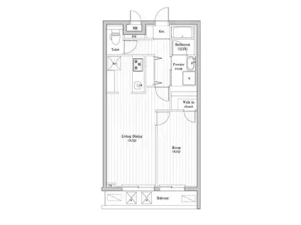 アーバンパーク東向島(1LDK/4階)の間取り写真