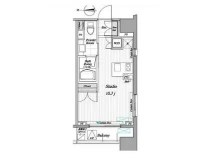 レジディア錦糸町II(ワンルーム/5階)の間取り写真