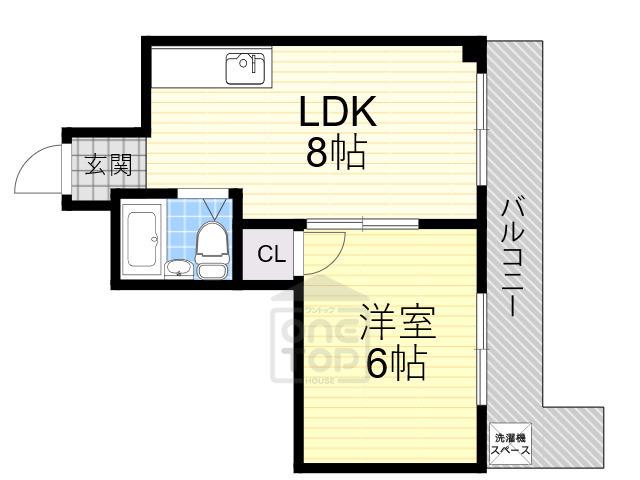 ロイヤルパレス桜の町(1LDK/3階)の間取り写真