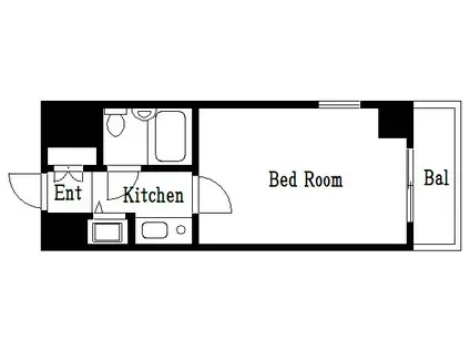 S-FORT錦糸町(1K/3階)の間取り写真
