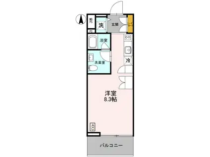 VISTA GRANDE東灘(ワンルーム/5階)の間取り写真