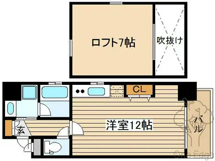 ZEUS梅田AQUA(ワンルーム/5階)の間取り写真