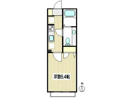 シャーメゾン長沢(1K/3階)の間取り写真