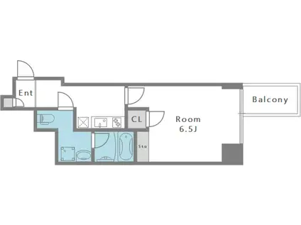 クレビオス南堀江(1K/3階)の間取り写真