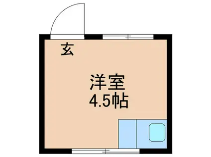 柳荘(ワンルーム/1階)の間取り写真