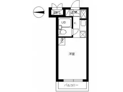 スカイコート蒲田第2(ワンルーム/11階)の間取り写真