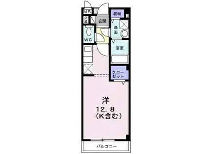 サンスピナ赤見II(ワンルーム/2階)の間取り写真