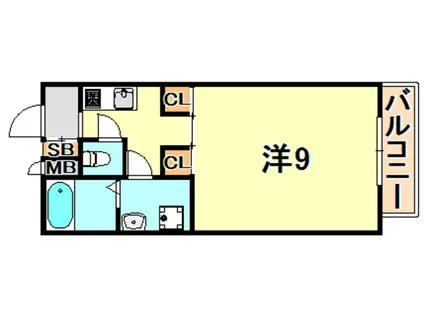 グランドオーク神戸垂水(1K/1階)の間取り写真