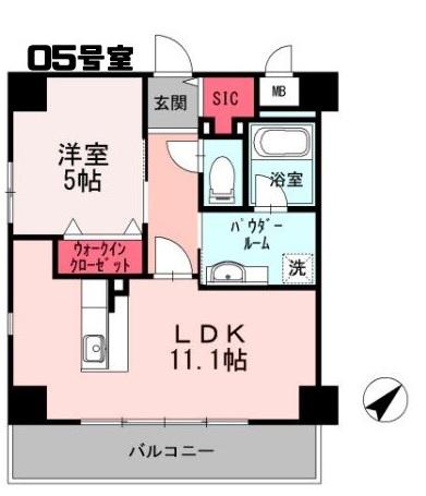 HABITATION DAIWA(1LDK/4階)の間取り写真