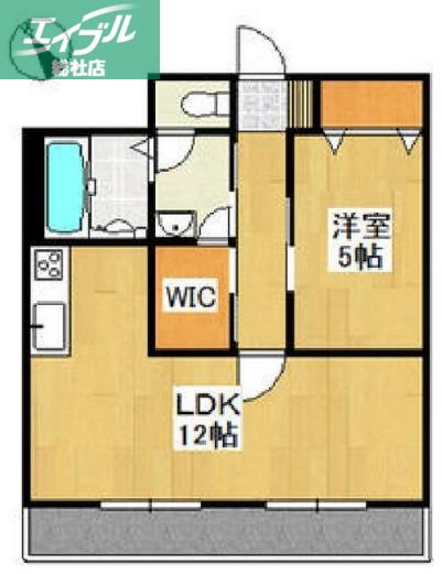 エストレーラ倉敷(1LDK/4階)の間取り写真