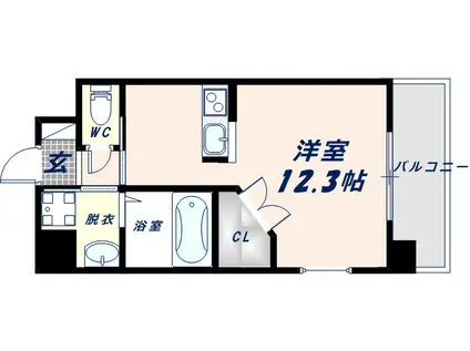 フェニックスクローブトモイ(ワンルーム/5階)の間取り写真