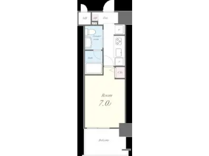 ROOTS GYOTOKU(1K/10階)の間取り写真