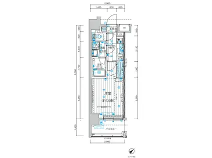 APP CRUISE 横濱反町PARK(1K/2階)の間取り写真