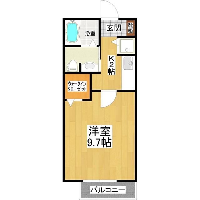 N.T.タウンズ(1K/1階)の間取り写真