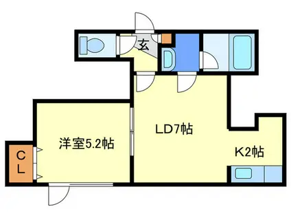 エイビーズ(1LDK/2階)の間取り写真