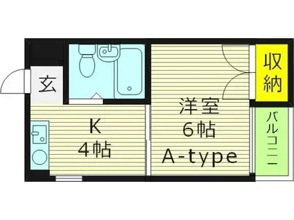 メイゾン太子橋(1K/2階)の間取り写真