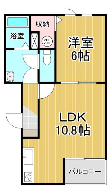 アマンドメゾン(1LDK/3階)の間取り写真