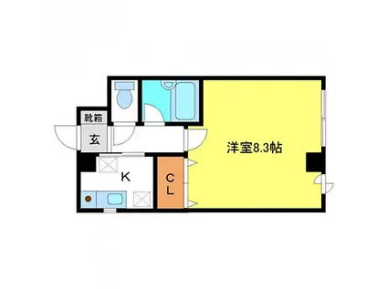 マンションシュエットI(1K/4階)の間取り写真