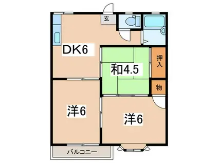 エステートフジ(3DK/2階)の間取り写真