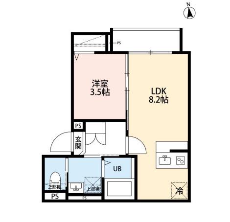 ROBOT HOME 八広II(1LDK/1階)の間取り写真
