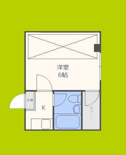 リヴァー住之江(1K/1階)の間取り写真
