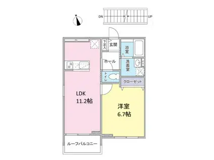 ルガール・デ・エスペランザ(1LDK/2階)の間取り写真