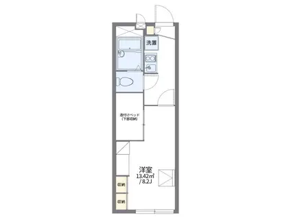 ＪＲ八高線 箱根ケ崎駅 徒歩5分 2階建 築18年(1K/2階)の間取り写真