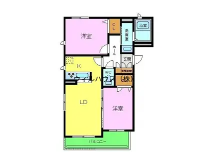 シエルクレール(1SLDK/1階)の間取り写真