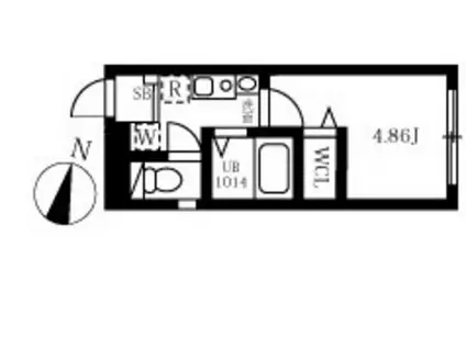 CREAL王子サウス(1K/4階)の間取り写真
