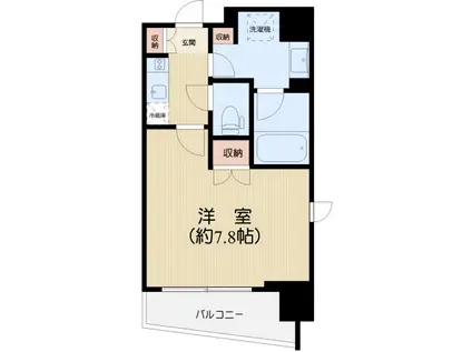 サンイング飯田橋(1K/8階)の間取り写真