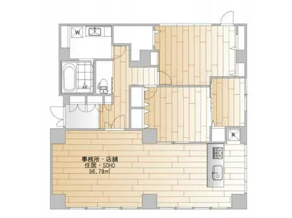 パームツリー自由が丘(ワンルーム/2階)の間取り写真