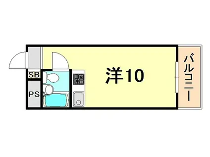 ラ・ヴェリタ武庫川(ワンルーム/2階)の間取り写真