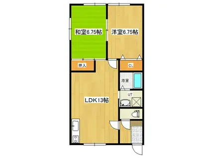 ドリームハイツ(2LDK/1階)の間取り写真