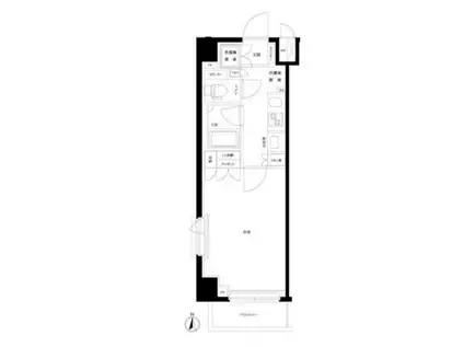 ルーブル錦糸町参番館(1K/6階)の間取り写真