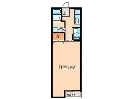 パロスめいじ(1K/2階)の間取り写真