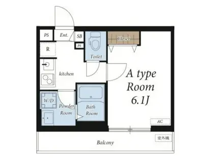 リブリ・前原東(1K/3階)の間取り写真