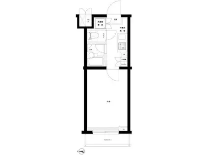 ルーブル早稲田六番館(1K/3階)の間取り写真