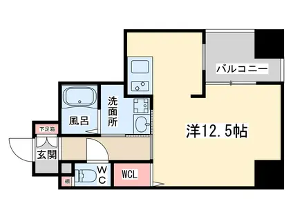 エスタブレ南森町(ワンルーム/4階)の間取り写真