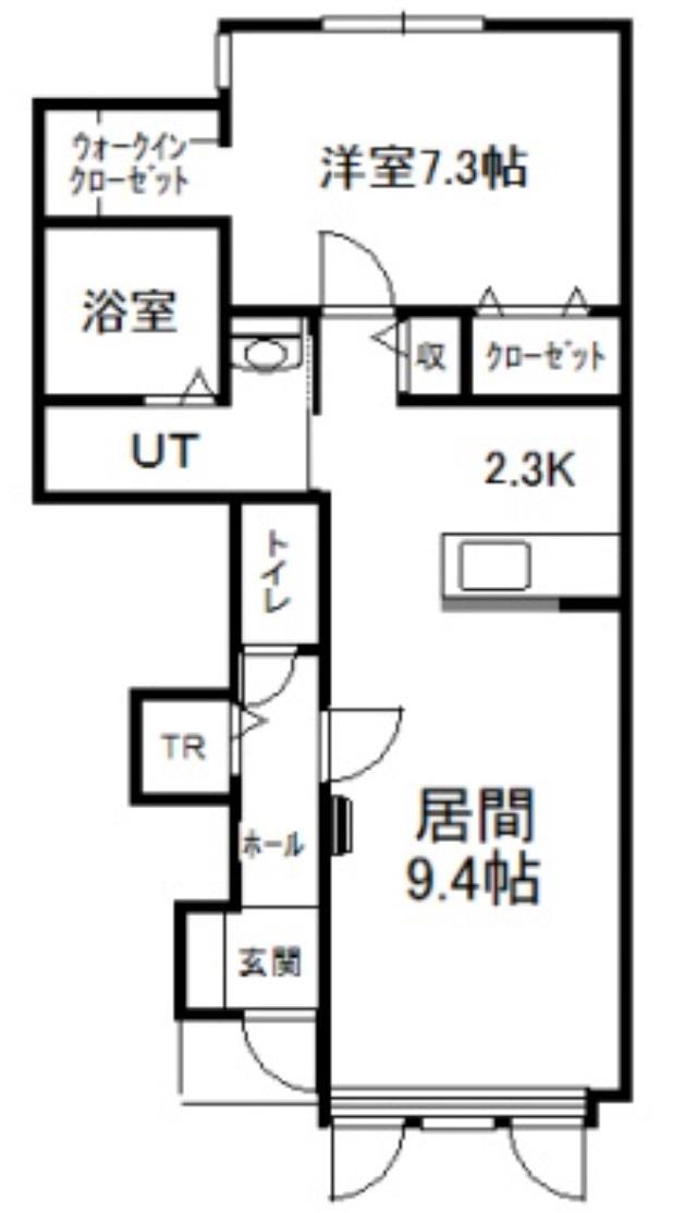 ルーセント(1LDK/1階)の間取り写真