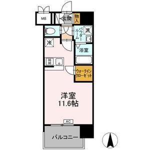 プレサンスTHE栄(1K/10階)の間取り写真