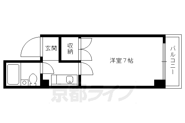 マンションクロード(1K/3階)の間取り写真