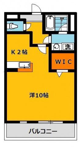 ポワールガーデンII(ワンルーム/3階)の間取り写真