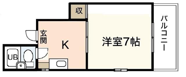 サンライズ五観橋II(1K/2階)の間取り写真