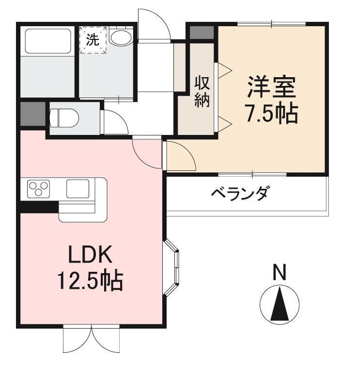 セイントオークス(1LDK/3階)の間取り写真