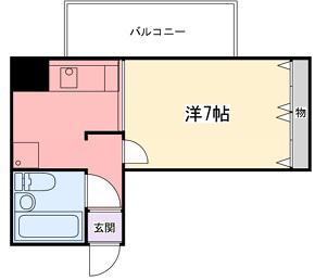 東今宿中村コーポI(1K/3階)の間取り写真