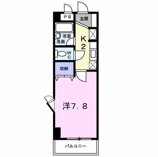 アウローラマンション(1K/3階)の間取り写真