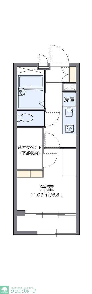 レオパレス参丁目(1K/2階)の間取り写真